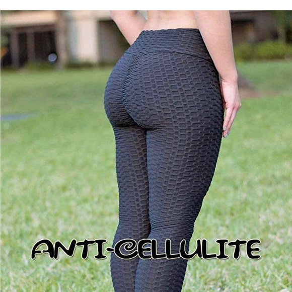 Women's High Waist Yoga Pants Tummy Control Workout Butt Lifting Leggings Large - Picture 5 of 8